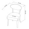 Signature Collection Ellipse Fumed Oak Upholstered Dining Chair - Auburn Fabric (Pair)