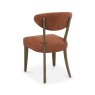 Signature Collection Ellipse Fumed Oak Upholstered Dining Chair - Auburn Fabric (Pair)
