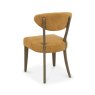 Signature Collection Ellipse Fumed Oak Upholstered Dining Chair - Mustard Fabric (Pair)