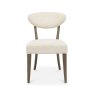 Signature Collection Ellipse Fumed Oak Upholstered Dining Chair - Oatmeal Fabric (Pair)