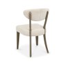 Signature Collection Ellipse Fumed Oak Upholstered Dining Chair - Oatmeal Fabric (Pair)
