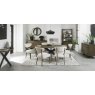 Signature Collection Ellipse Fumed Oak Small 6 Seater Dining Table with Metal Legs