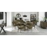 Signature Collection Ellipse Fumed Oak Small 6 Seater Dining Table with Wooden Legs