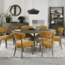 Signature Collection Ellipse Fumed Oak Small 6 Seater Dining Table with Wooden Legs