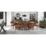 Signature Collection Ellipse Fumed Oak 8 Seater Dining Table with Wooden Legs