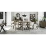 Signature Collection Ellipse Fumed Oak 8 Seater Dining Table with Wooden Legs