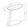 Signature Collection Vega Rustic Oak & Peppercorn Sofa Table