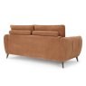 Premier Collection Elara Terracotta 3 Seater Sofa with Black Legs