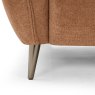 Premier Collection Elara Terracotta 3 Seater Sofa with Black Legs