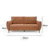 Premier Collection Elara Terracotta 3 Seater Sofa with Black Legs
