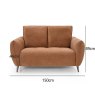 Premier Collection Elara Terracotta 2 Seater Sofa with Black Legs