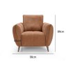 Premier Collection Elara Terracotta Armchair with Black Legs