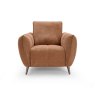 Premier Collection Elara Terracotta Armchair with Black Legs