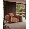Elara Terracotta Armchair with Black Legs