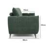 Premier Collection Elara Mint Green 3 Seater Sofa
