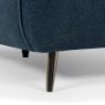 Premier Collection Elara Teal 3 Seater Sofa with Black Legs