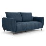Premier Collection Elara Teal 3 Seater Sofa with Black Legs