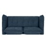 Premier Collection Elara Teal 3 Seater Sofa with Black Legs