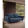 Premier Collection Elara Teal 3 Seater Sofa with Black Legs