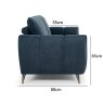 Premier Collection Elara Teal 3 Seater Sofa with Black Legs