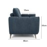 Premier Collection Elara Teal 2 Seater Sofa