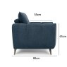 Premier Collection Elara Teal Armchair with Black Legs