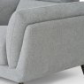Premier Collection Mara Light Grey 3 Seater Sofa with Black Legs