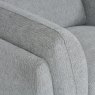 Premier Collection Mara Light Grey 3 Seater Sofa with Black Legs