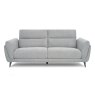 Premier Collection Mara Light Grey 3 Seater Sofa with Black Legs