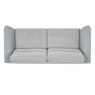 Premier Collection Mara Light Grey 3 Seater Sofa with Black Legs
