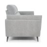 Premier Collection Mara Light Grey 3 Seater Sofa with Black Legs