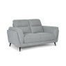 Premier Collection Mara Light Grey 2 Seater Sofa with Black Legs