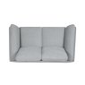 Premier Collection Mara Light Grey 2 Seater Sofa with Black Legs