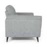 Premier Collection Mara Light Grey 2 Seater Sofa with Black Legs