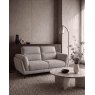 Mara Light Grey 2 Seater Sofa with Black Legs