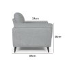Premier Collection Mara Light Grey Armchair with Black Legs