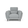 Premier Collection Mara Light Grey Armchair with Black Legs