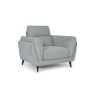 Premier Collection Mara Light Grey Armchair with Black Legs