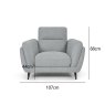 Premier Collection Mara Light Grey Armchair with Black Legs