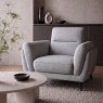 Premier Collection Mara Light Grey Armchair with Black Legs