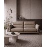 Premier Collection Mara Oatmeal 3 Seater Sofa with Black Legs