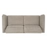 Premier Collection Mara Oatmeal 3 Seater Sofa with Black Legs