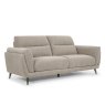 Premier Collection Mara Oatmeal 3 Seater Sofa with Black Legs