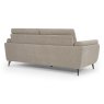 Premier Collection Mara Oatmeal 3 Seater Sofa with Black Legs