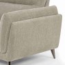 Premier Collection Mara Oatmeal 3 Seater Sofa with Black Legs