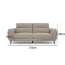 Premier Collection Mara Oatmeal 3 Seater Sofa with Black Legs