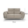 Premier Collection Mara Oatmeal 2 Seater Sofa with Black Legs