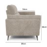 Premier Collection Mara Oatmeal Armchair with Black Legs
