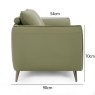 Premier Collection Atlas Green 3 Seater Sofa
