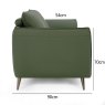 Premier Upholstery Collection Atlas Green 3 Seater Sofa